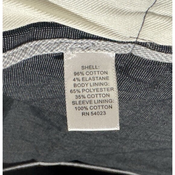 Banana Republic Blazer Gray Pincheck Stretch Belted Jacket Officecore - Picture 10 of 12